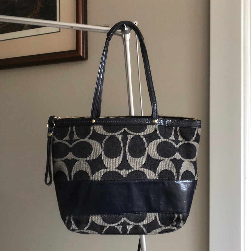 Classic, denim Coach purse